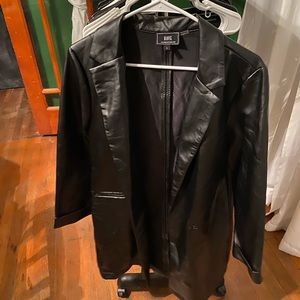 Dressed in Lala faux leather blazer